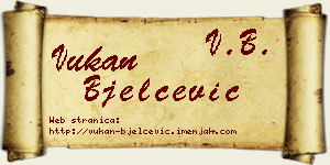 Vukan Bjelčević vizit kartica